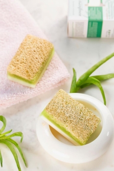 BOTANICA COMFORT - %100 Doğal Kabak Lifli, Gliserinli, El Yapımı Aloe Vera Sabunu 100 gr