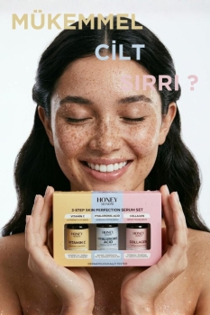 HONEY MONDAY - 3 Aşamalı Cilt Mükemmelleştirme Serum Seti | Antioksidan Işıltı, Peptit Nemlendirici, Sıkılaştırıcı