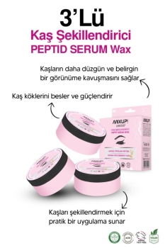 Mixup - 3'Lü Kaş Şekillendirici Biberiye Ve Susam Yağı İçerikli Wax 50 ml