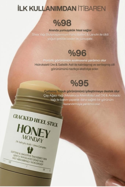 Ayak ve Topuk Çatlak Bakımı | Ayak Kokusu , Sertleşmiş Pürüzlü Topuklar için Kompleks Formül 35 gr
