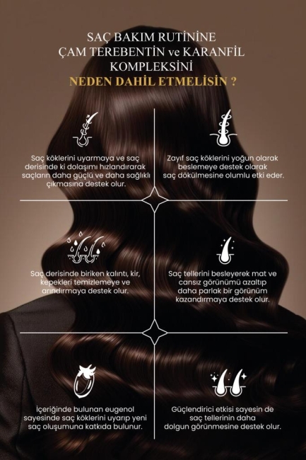 Besleyici, Arındırıcı, Canlandırıcı Destekli Çam Terebentin | Karanfil Kompleks Saç Bakım Şampuanı
