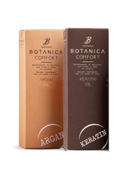 Botanica Comfort - Botanica Comfort Yıpranmış Saçlar İçin Onarıcı Bakım Seti ( Argan Yağ+ Keratin Yağ)