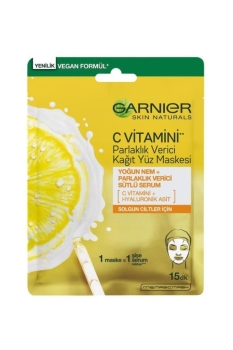 Garnier - C Vitamini Parlaklık Verici Kağıt Yüz Maskesi