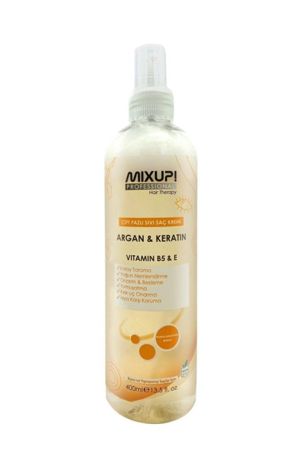 Çift Fazlı Sıvı Saç Kremi Keratin & Argan 400 ml