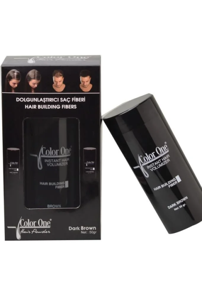 Color One Dolgunlaştırıcı Saç Fiberi Koyu Kahve Hair Building Fibers Dark Brown 50gr