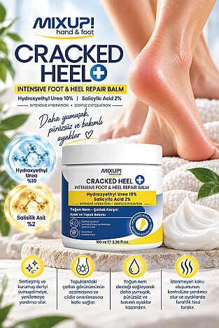 ! Cracked Intensıve Heel & Foot Balm | Yoğun Nem, Çatlak Karşıtı, Ayak Bakımı ve Topuk Bakım Kremi 100 ml
