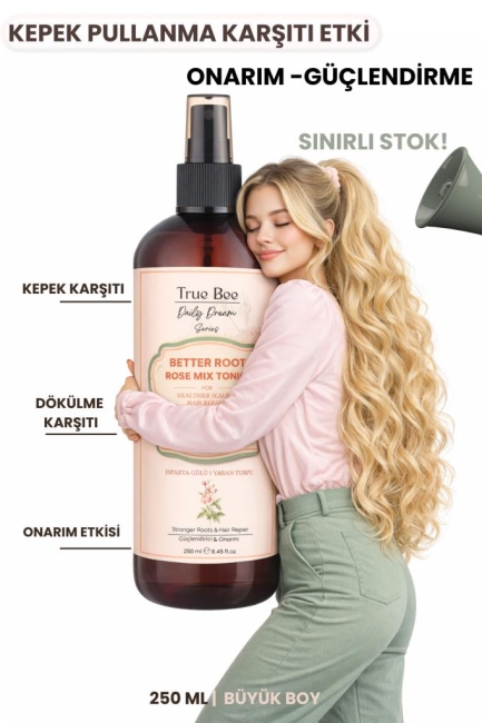 Daily Dream Series | Hızlı Uzama, Güçlendirme, Gürleştirme Etkili Gül Kompleks Saç Toniği 250 Ml