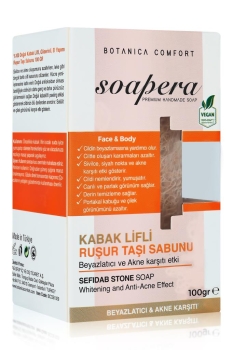 Doğal Kabak Lifli, Gliserinli, El Yapımı Ruşur Taşı Sabunu 100 GR - Thumbnail