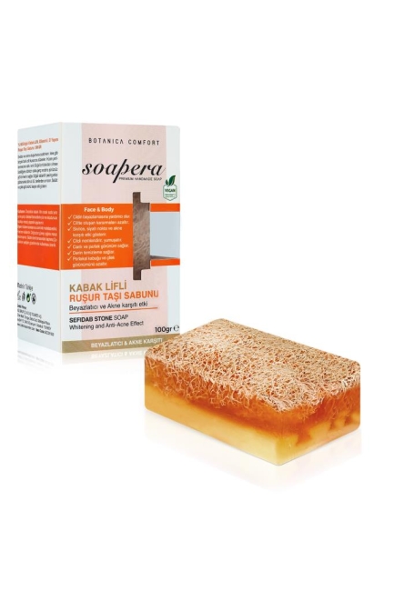 Doğal Kabak Lifli, Gliserinli, El Yapımı Ruşur Taşı Sabunu 100 GR