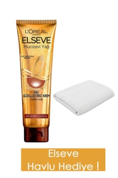 Elseve - Elseve Özel Havlu Hediyeli Mucizevi Yağ Saç Güzelleştirici Krem 150 ml - Kuru ve Sert Saçlar