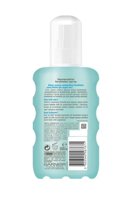 Garnier Ambre Solaire Güneş Sonrası Nemlendirici Ferahlatıcı Sprey 200ML