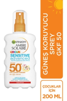 Garnier Ambre Solaire Sensitive Advanced Çocuk Sprey GKF50+ 200ML - Thumbnail