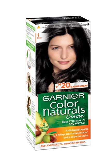 Garnier - Garnier Color Naturals Saç Boyası 1 Siyah