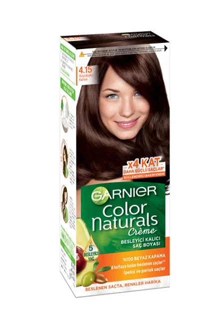 Garnier - Garnıer Color Naturals Saç Boyası 4.15 Büyüleyici Kahve