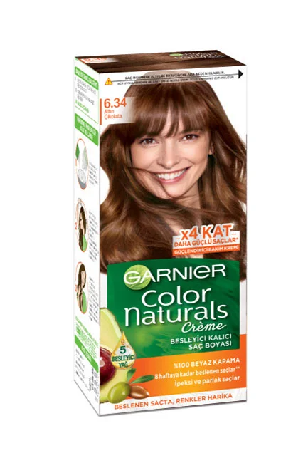 Garnier - Garnier Color Naturals Saç Boyası 6.34 Altın Kumral