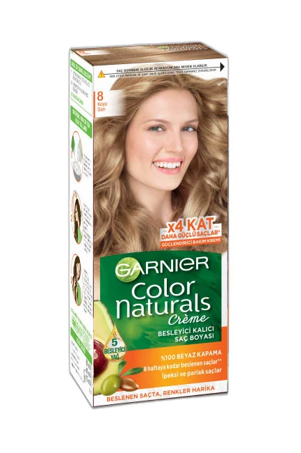 Garnier - Garnier Color Naturals Saç Boyası 8 Koyu Sarı