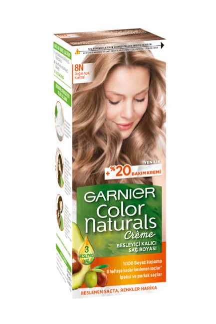 Garnier - Garnier Color Naturals Saç Boyası 8N Doğal Açık Kumral