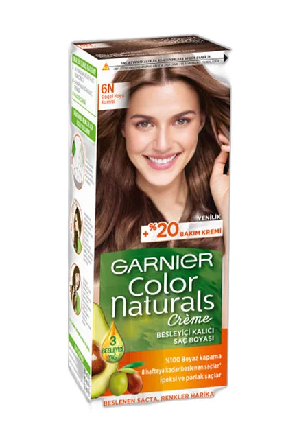 Garnier - Garnier Color Naturals Saç Boyası 6N Doğal Koyu Kumral