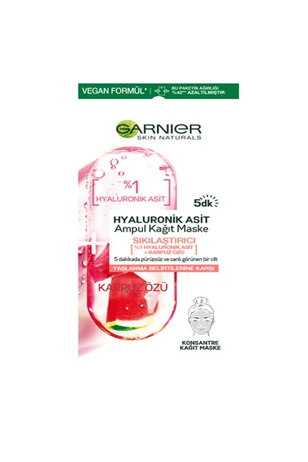 Garnier - Garnier Hyaluronik Asit Sıkılaştırıcı Ampul Kağıt Yüz Maskesi