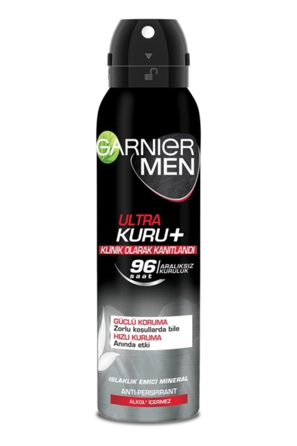 Garnier Men Ultra Kuru Sprey Deodorant 150 ml