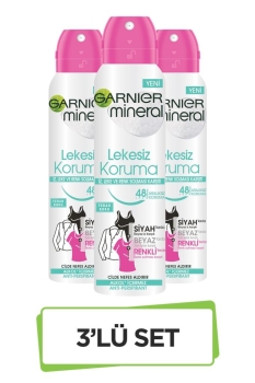 Honey Monday - Garnier Mineral Lekesiz Koruma Ferah Koku Sprey Deodorant 3'lü Set 