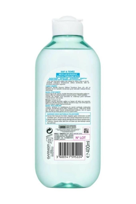 Garnier Skin Naturals Saf & Temiz Micellar Kusursuz Makyaj Temizleme Suyu 400 ml