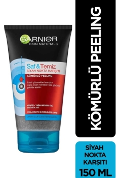 Garnier Skin Naturals Saf & Temiz Siyah Nokta Karşıtı Kömürlü Peeling 150 ml - Thumbnail