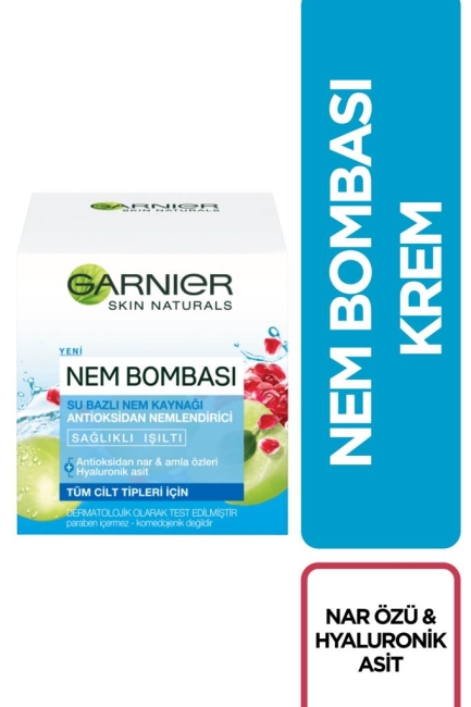 Garnier Skin Naturals Tüm Cilt Tipleri için Su Bazlı Nemlendirici Krem 50 ml