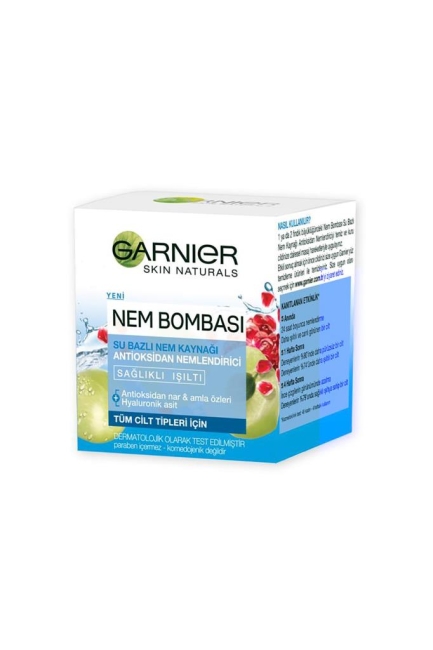 Garnier Skin Naturals Tüm Cilt Tipleri için Su Bazlı Nemlendirici Krem 50 ml