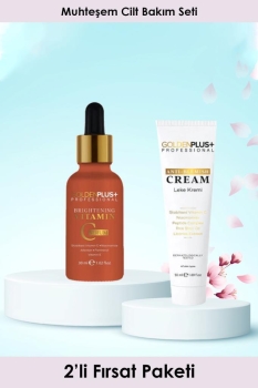 GoldenPlus - Golden Plus Cilt Bakım Seti (c Vitamini Serum 30 Ml + Leke Kremi 50 Ml)