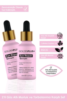 GoldenPlus - GoldenPlus Göz Altı Torbalanma Ve Morluk Karşıtı Göz Çevresi Aydınlatıcı Serum 30ml 2'li Set