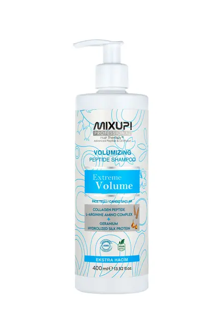 Mixup - Mixup! İnce Telli Saçlar için Hacim Veren Kolajen Peptit, L-Argınıne Amıno Komplek Şampuan 400 ML