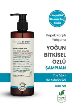 BOTANICA COMFORT - BOTANICA COMFORT Kepek Karşıtı ve Yağlanma Anti Dandruff Çay Ağacı ve Nar Kabuğu Özlü Şampuan 400 ML
