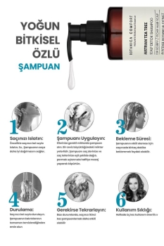 BOTANICA COMFORT Kepek Karşıtı ve Yağlanma Anti Dandruff Çay Ağacı ve Nar Kabuğu Özlü Şampuan 400 ML - Thumbnail