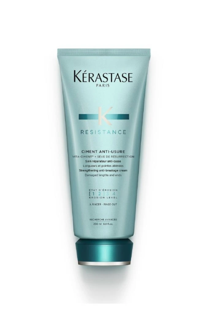 Kerastase Resistance Ciment Anti-Usure Zayıf ve Yıpranmış Saçlar için Onarıcı Durulanan Bakım Kremi 200 ml