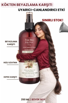 True Bee - Kolay Tarama , Besleyici, Canlandırıcı Etkili Çam Terebentin | Karanfil Kompleks Saç Bakım Toniği