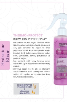 Kuru & Mat Saçlar için Kolajen Peptit,Hyaluronik Asit, Özlü Durulanmayan Sıvı Saç Kremi 250 ML - Thumbnail