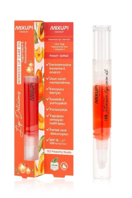 Lip Delicious Tinted Lip Oil Peachy Nude (Şeftali) 6Ml |Nemlendirici,Onarıcı Parlatıcı Dudak Yağı