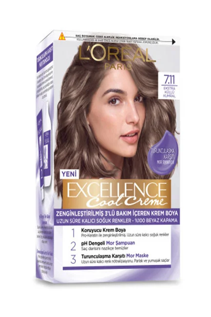 L'Oréal Paris - L’Oréal Paris Excellence Cool Creme Saç Boyası 7.11 Ekstra Küllü Kumral