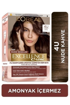 L’Oréal Paris Excellence Creme Nude Renkler Saç Boyası – 4U Nude Kahve - Thumbnail