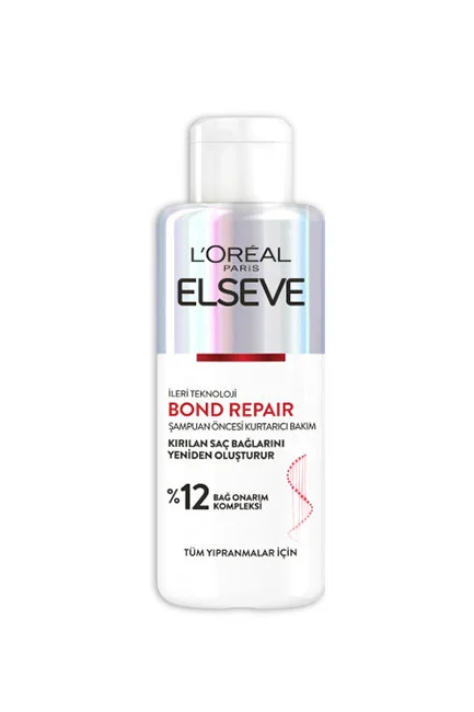 Elseve - L'Oréal Paris Bond Repair Tüm Yıpranmalar için Saç Bağlarını Yeniden Oluşturan Şampuan Öncesi Kurtarıcı Bakım 200 ml