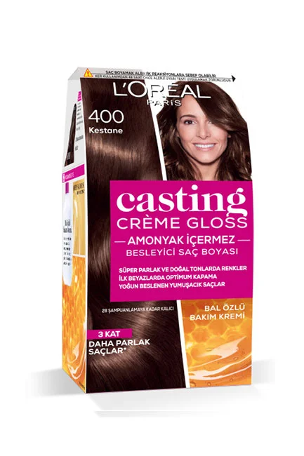 L'Oréal Paris - L'Oréal Paris Casting Crème Gloss Saç Boyası 400 Kestane