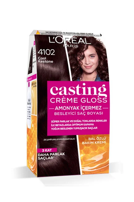 L'Oréal Paris - L'Oréal Paris Casting Crème Gloss Saç Boyası 4102 Cool Kestane