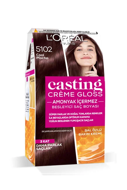 L'Oréal Paris - L'Oréal Paris Casting Crème Gloss Saç Boyası 5102 Cool Mocha
