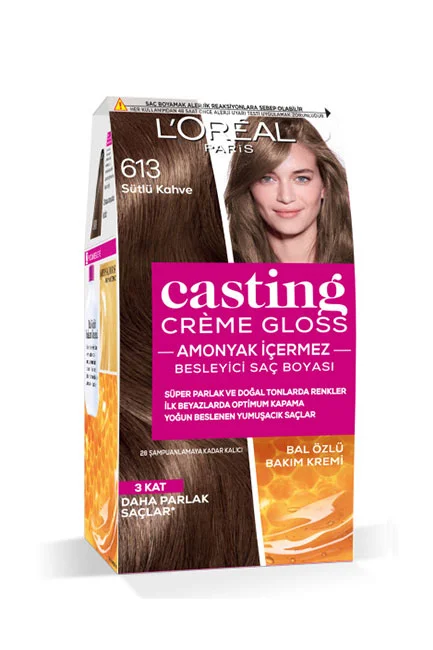 L'Oréal Paris - L'Oréal Paris Casting Crème Gloss Saç Boyası 613 Sütlü Kahve