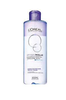 L'Oreal Paris Çift Fazlı Micellar Kusursuz Makyaj Temizleme Suyu 400 ml - Thumbnail