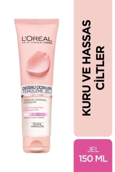 L'Oreal Paris Değerli Çiçekler Temizleme Jeli Kuru ve Hassas Ciltler 150ml - Thumbnail