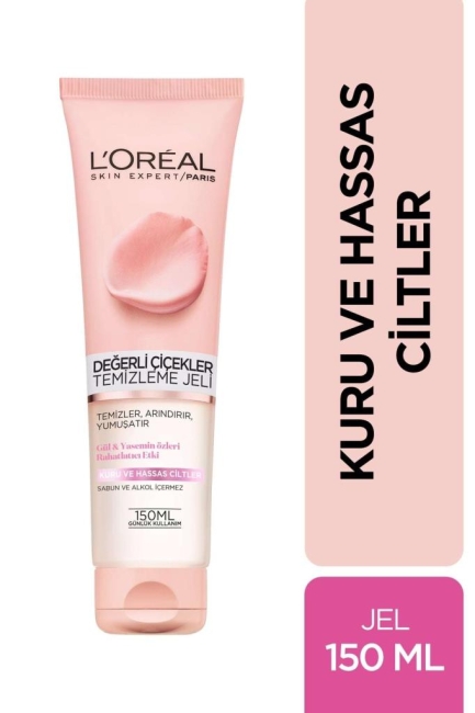 L'Oreal Paris Değerli Çiçekler Temizleme Jeli Kuru ve Hassas Ciltler 150ml