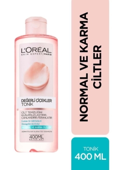 L'Oreal Paris Değerli Çiçekler Tonik Normal ve Karma Ciltler 400ml - Thumbnail