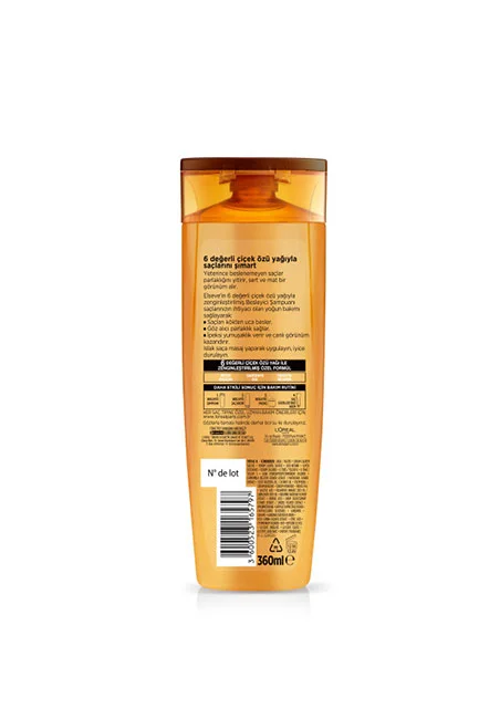 L'Oréal Paris Elseve 6 Mucizevi Yağ Besleyici Bakım Şampuanı 360 ml - Thumbnail